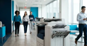 Impressora departamental de alto volume em escritório movimentado em Campinas